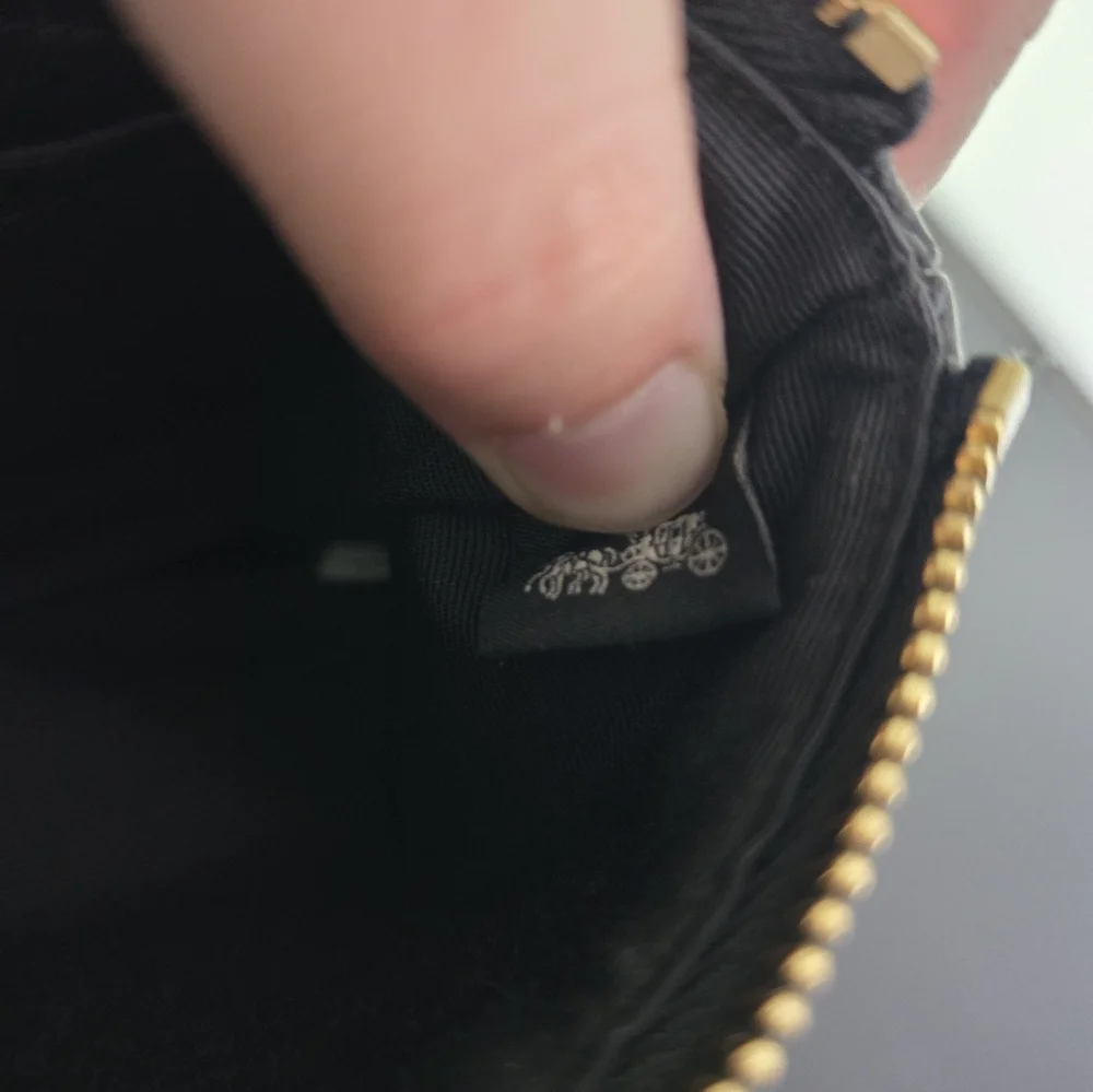 Coach Umbrella Patch‎ Brown Logo Wristlet Cardholder